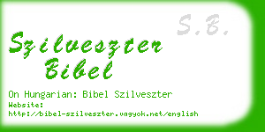 szilveszter bibel business card